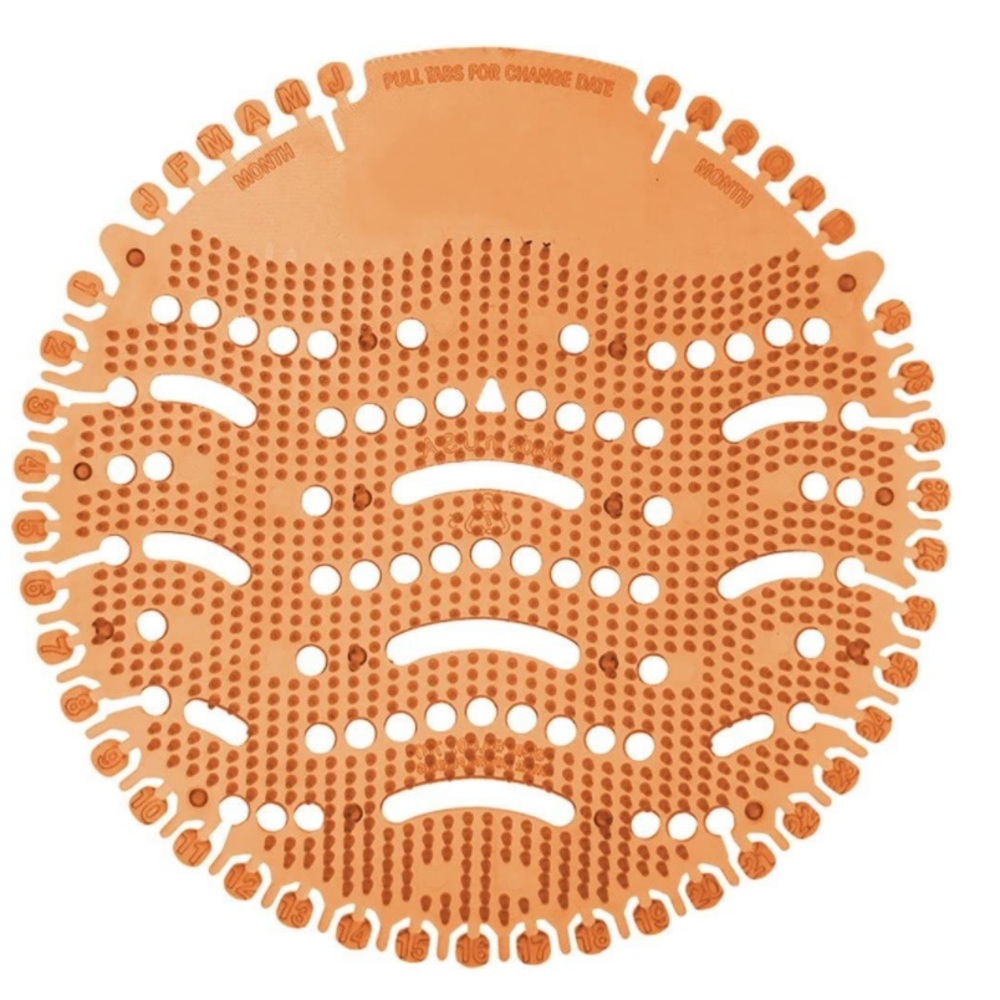 Urinal Screen, Mango (Orange) Scented (Pack of 10)